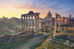 Photo of Roman Forum in Rome, Italy during sunrise.